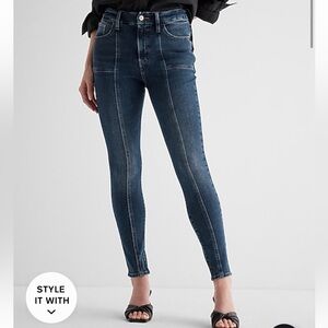 [Express] NWT High Waisted Dark Wash Front
Seam FlexX Skinny Jeans